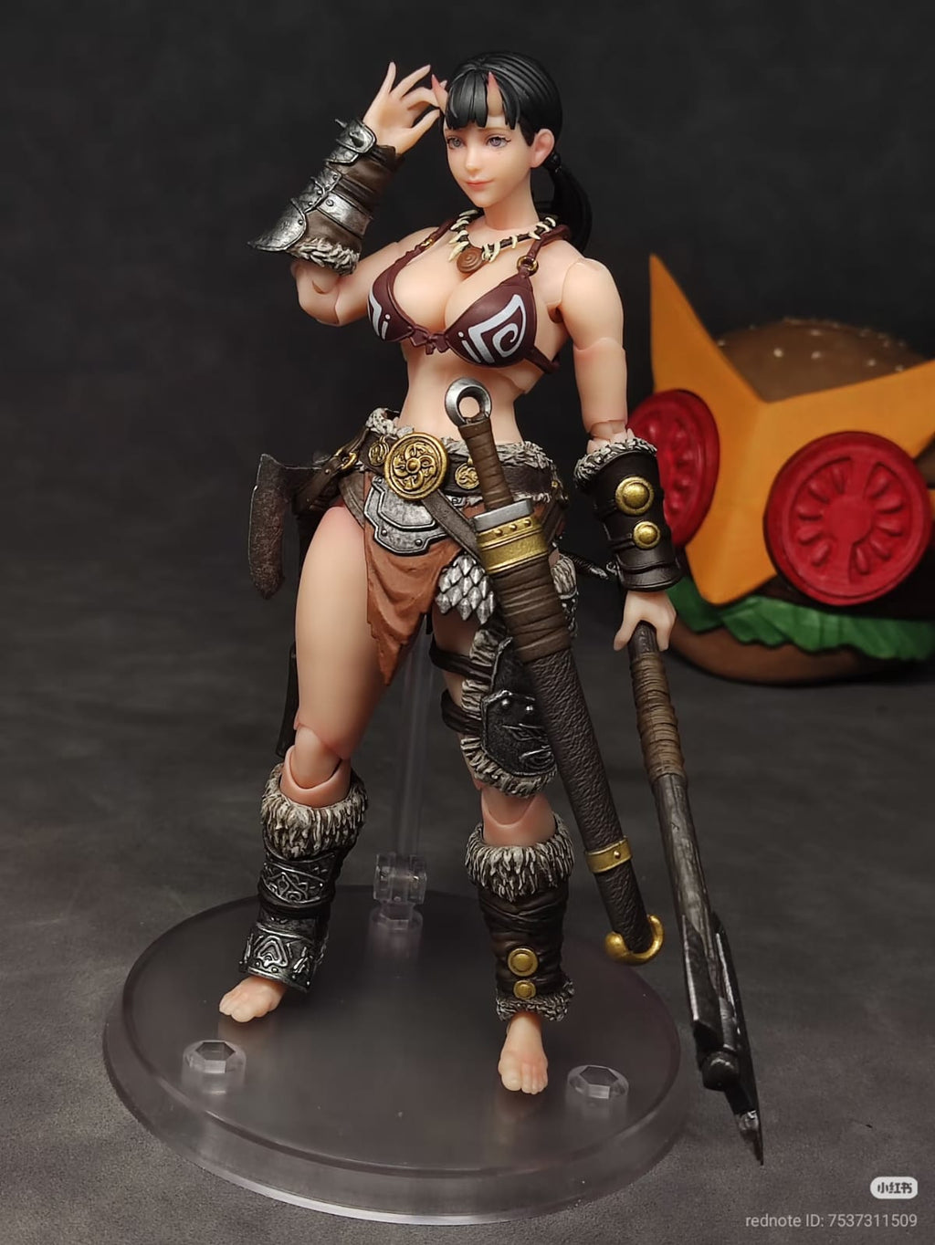 Cowl Ghostly Body Oni Girl painted version blank 1/12 action figure