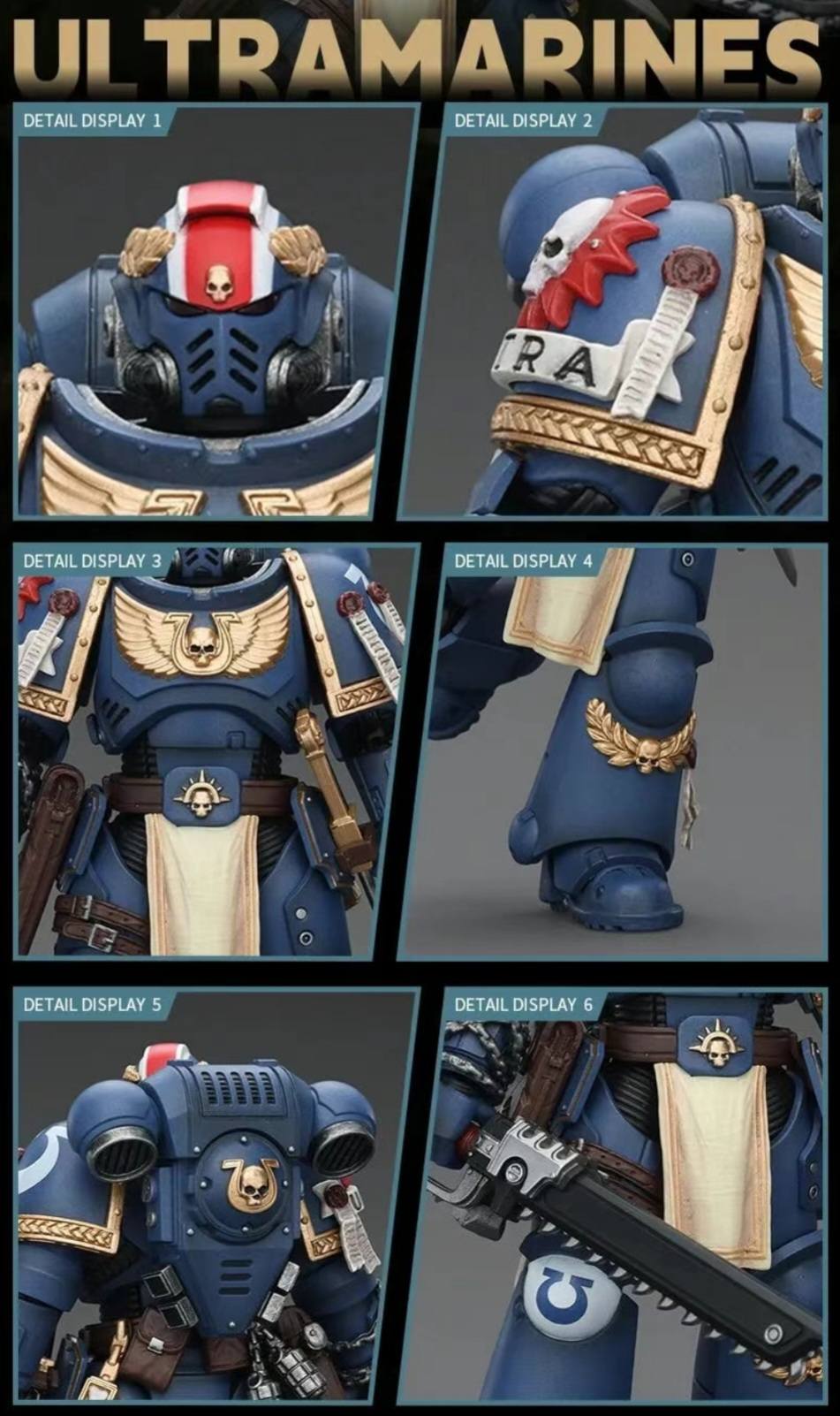 Warhammer 40k Joytoy Ultramarines Titus Laurels of Victory 1/18 action figure UK
