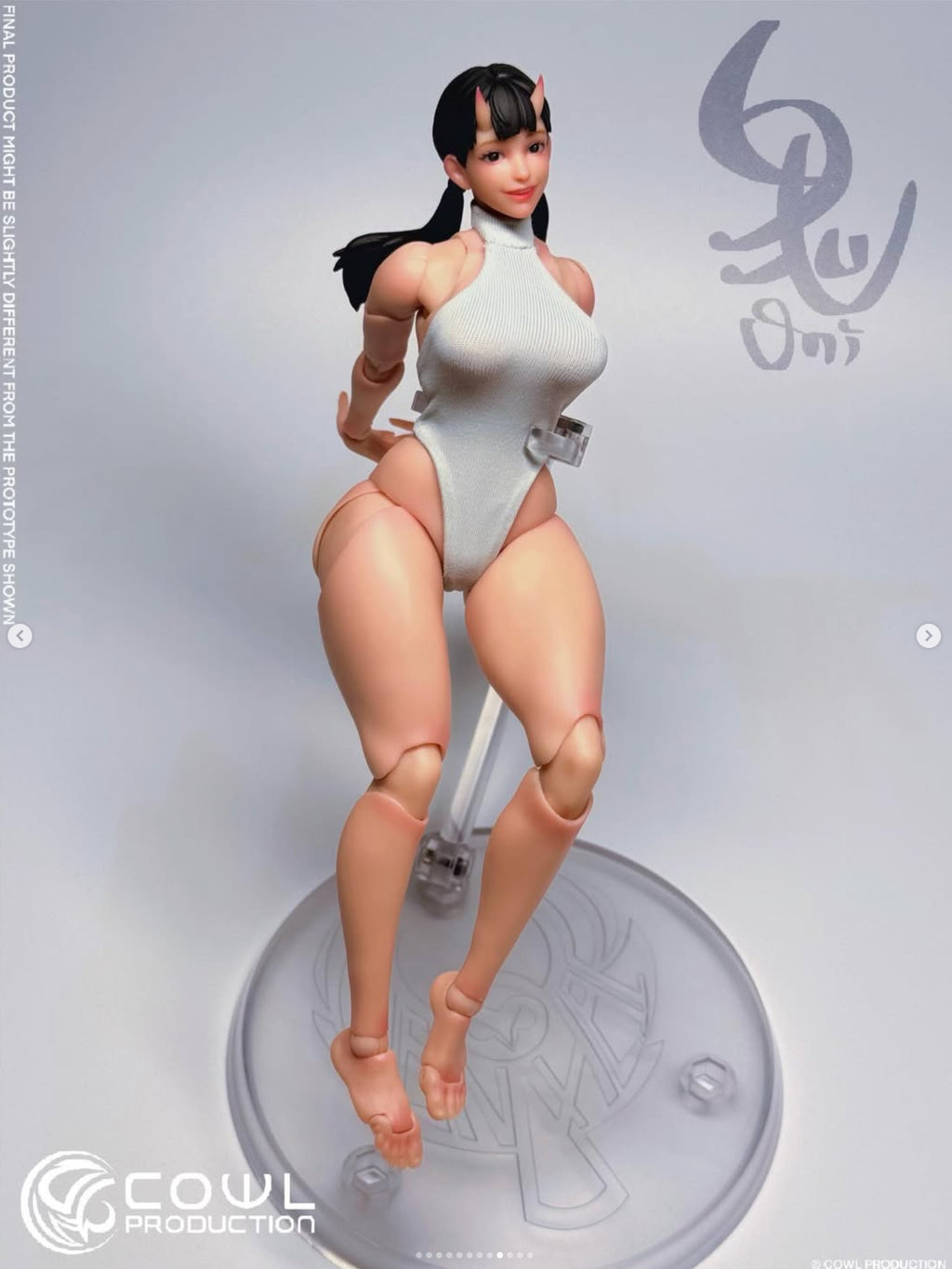 Cowl Ghostly Body Oni Girl painted version blank 1/12 action figure