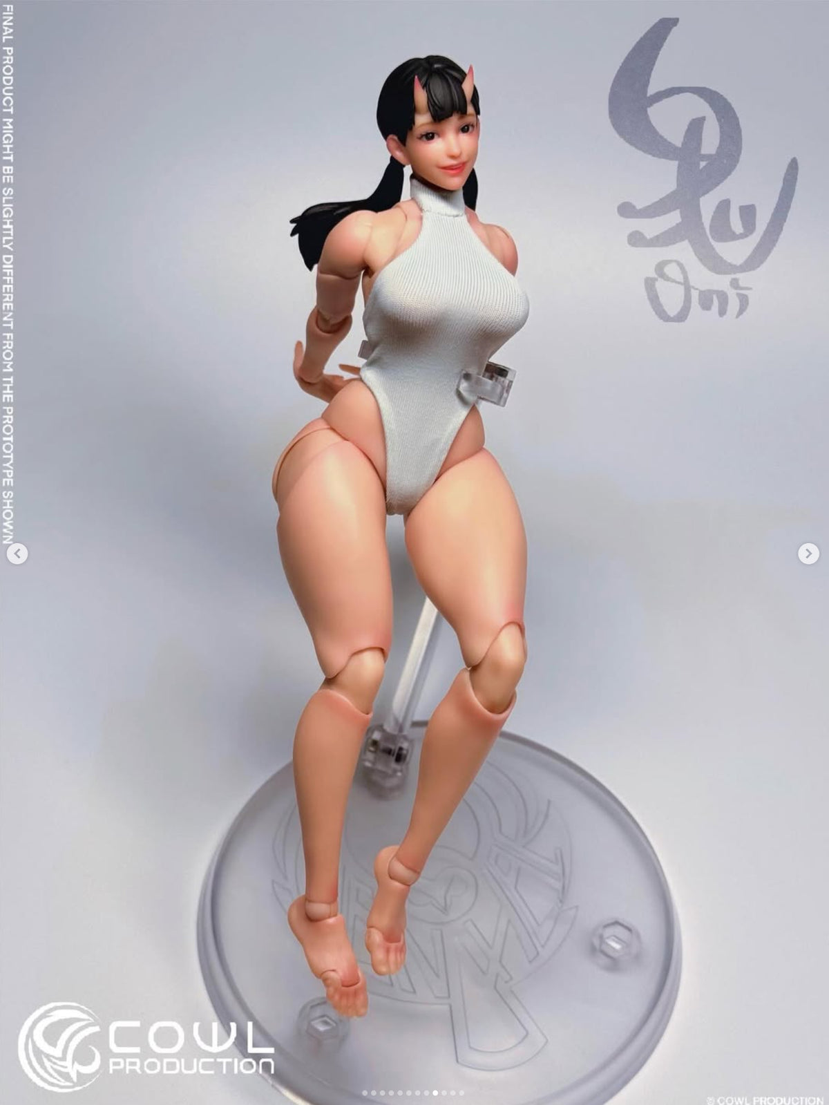 Cowl Ghostly Body Oni Girl painted version blank 1/12 action figure