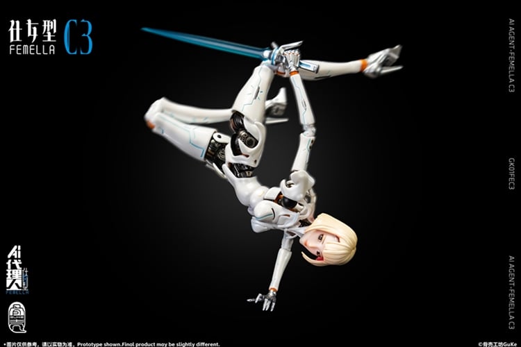 Guke Studio AI Agent Femella C3 (Solid Color Edition) 1/12 action figure