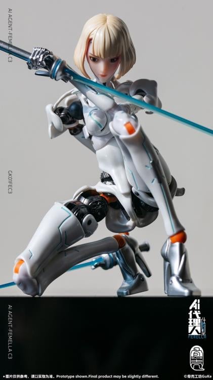 Guke Studio AI Agent Femella C3 (Solid Color Edition) 1/12 action figure