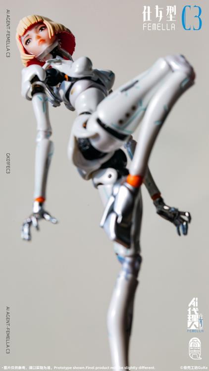 Guke Studio AI Agent Femella C3 (Solid Color Edition) 1/12 action figure