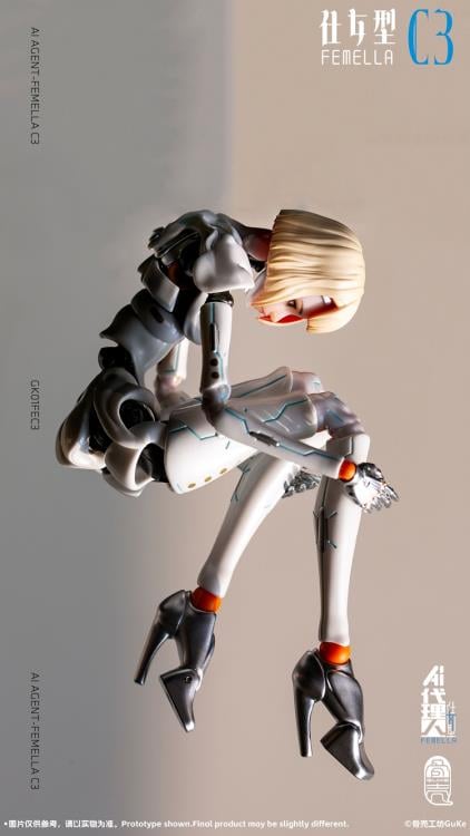 Guke Studio AI Agent Femella C3 (Solid Color Edition) 1/12 action figure