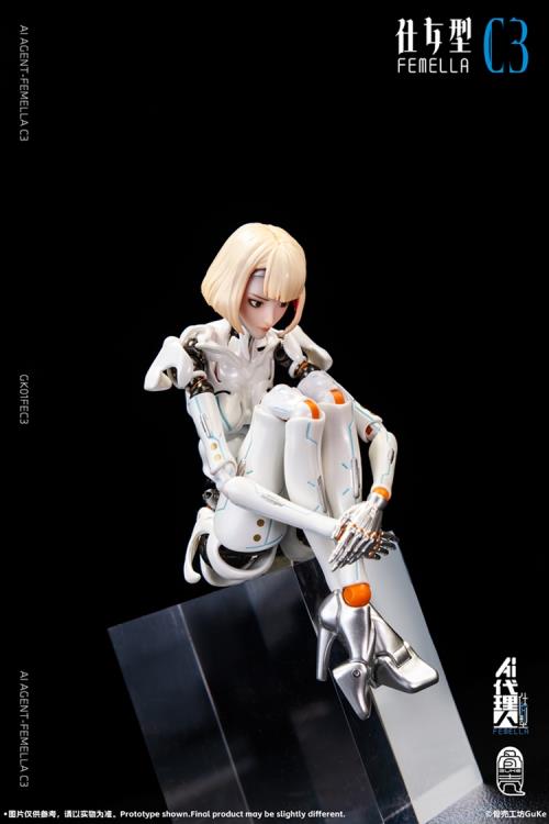 Guke Studio AI Agent Femella C3 (Solid Color Edition) 1/12 action figure