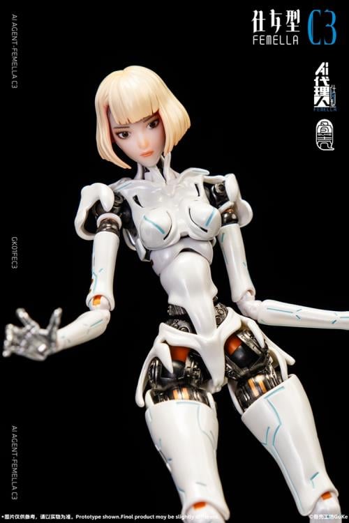 Guke Studio AI Agent Femella C3 (Solid Color Edition) 1/12 action figure