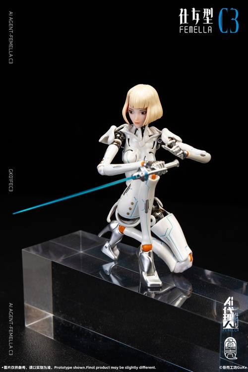 Guke Studio AI Agent Femella C3 (Solid Color Edition) 1/12 action figure