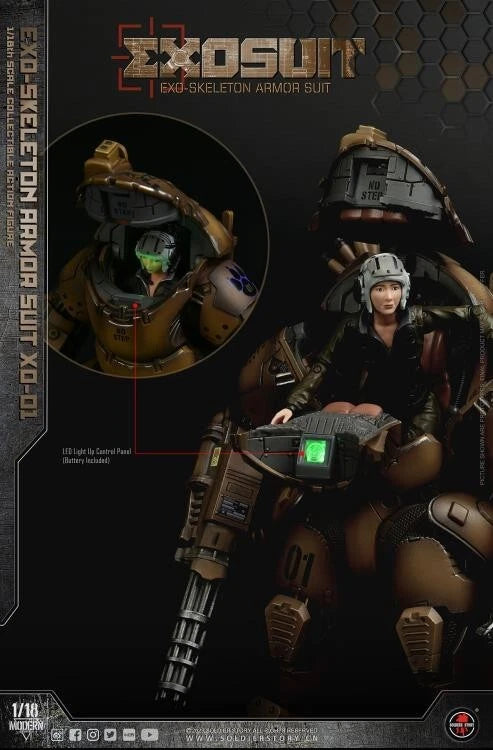 Soldier Story Future Series EXO-Skeleton Armor Suit XO-01 1/18 Scale Figure Set