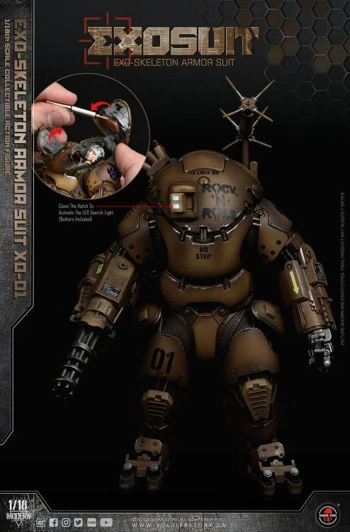 Soldier Story Future Series EXO-Skeleton Armor Suit XO-01 1/18 Scale Figure Set