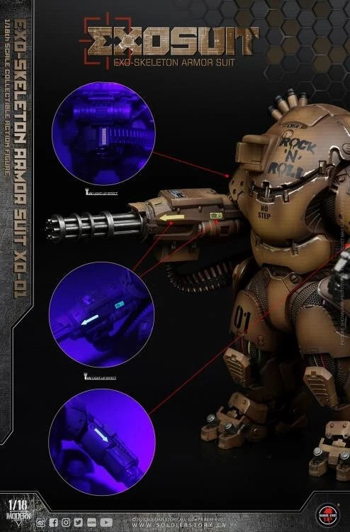 Soldier Story Future Series EXO-Skeleton Armor Suit XO-01 1/18 Scale Figure Set
