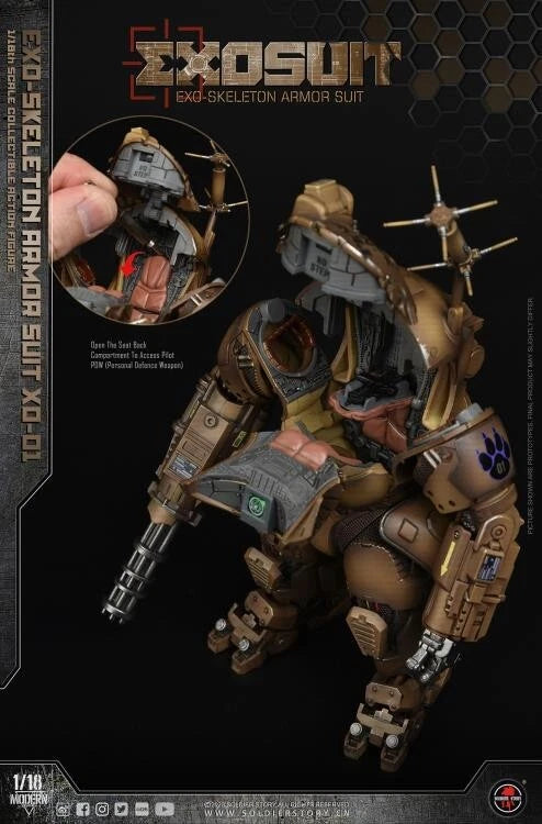 Soldier Story Future Series EXO-Skeleton Armor Suit XO-01 1/18 Scale Figure Set