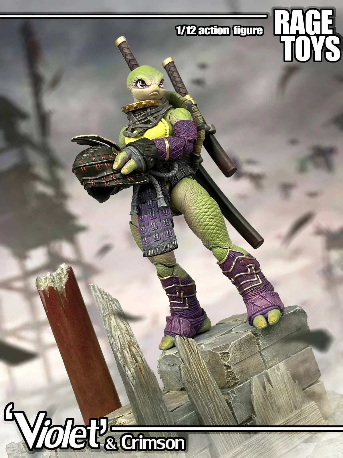 Rage Toys Samurai Force Turtle sisters Violet