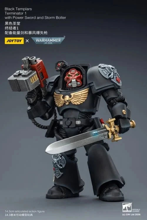 Warhammer 40k Joytoy Black Templars Terminator with power sword 1/18 figure UK