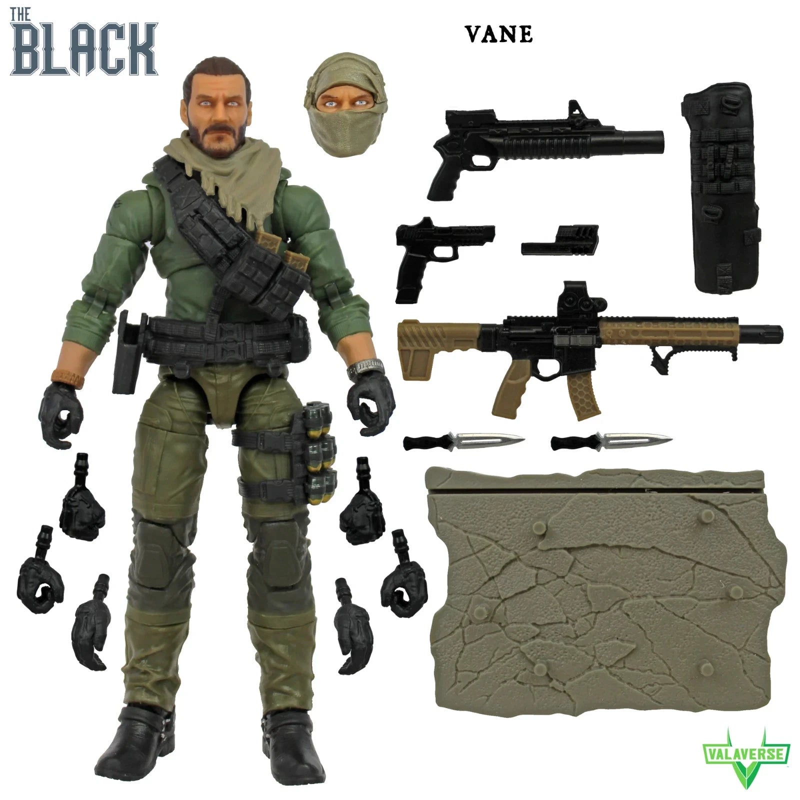 Valaverse Action Force The Black series Vane GI Joe 1/12 scale Action Figure