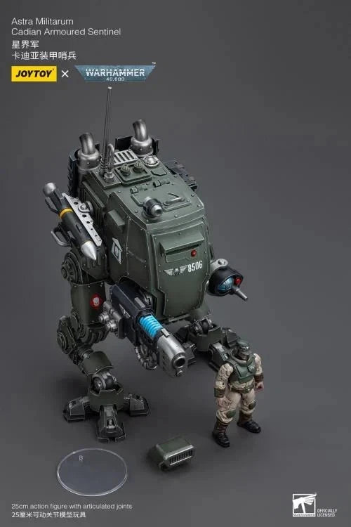 JoyToy Warhammer 40K Astra Militarum Cadian Armoured Sentinel 1/18 Scale Action Figure