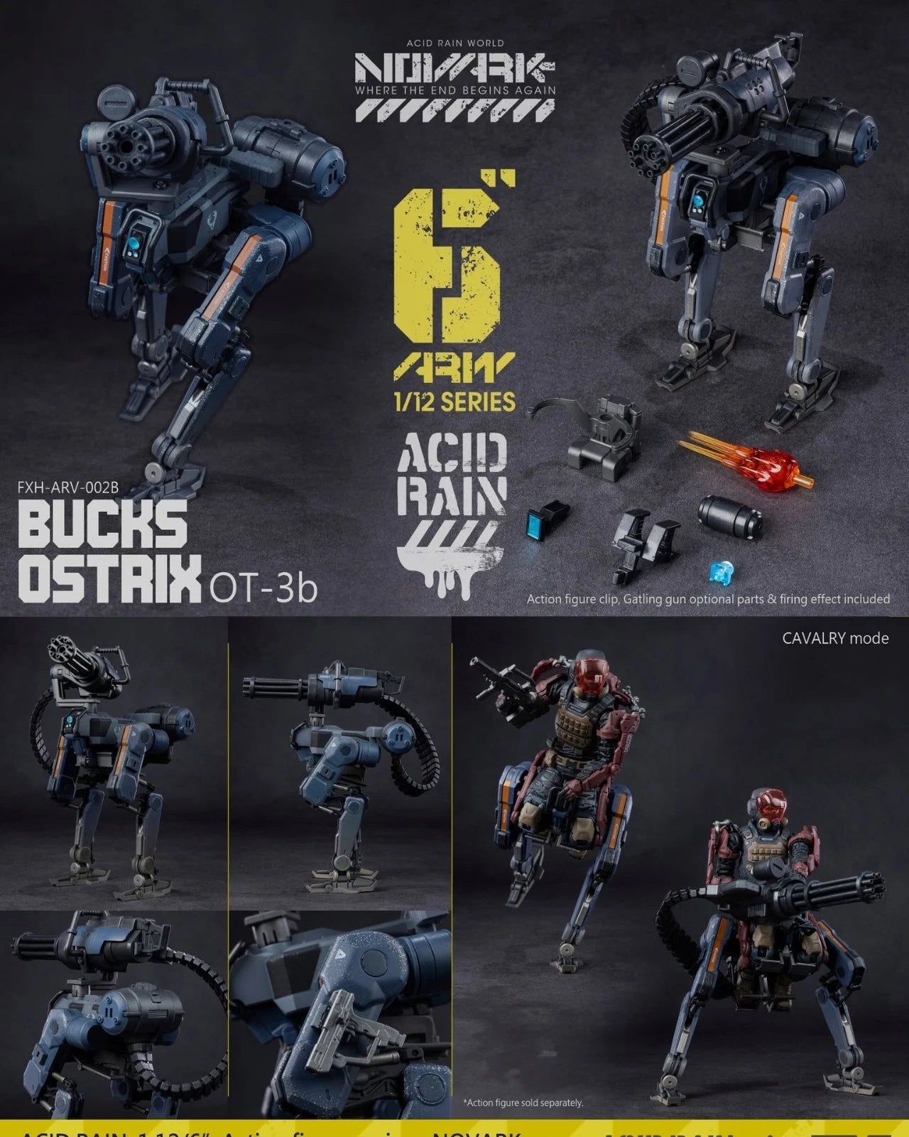Acid Rain World: Novark FXH-ARV-002B Bucks Ostrix 1/12 scale action figure