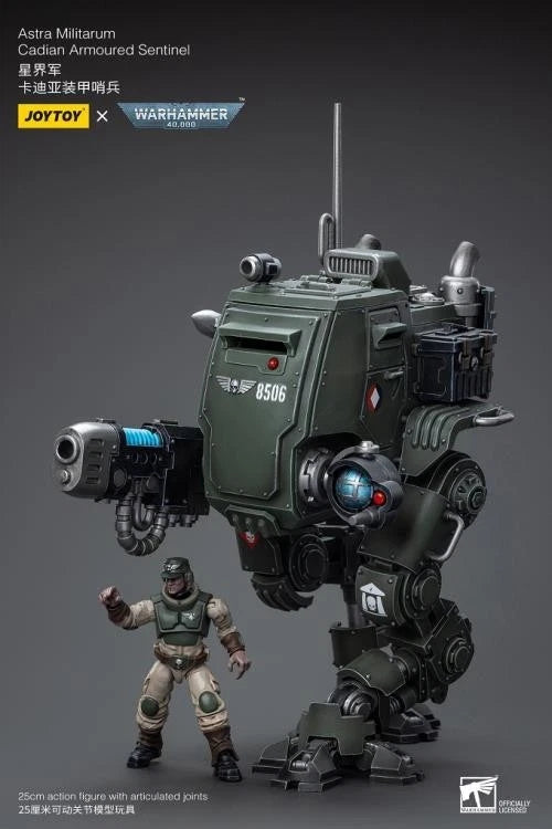 JoyToy Warhammer 40K Astra Militarum Cadian Armoured Sentinel 1/18 Scale Action Figure