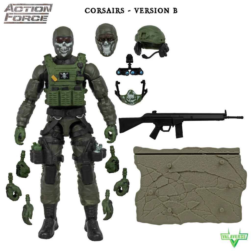 Valaverse Action Force The Black Corsairs (ver. B) GI Joe 1/12 Action Figure