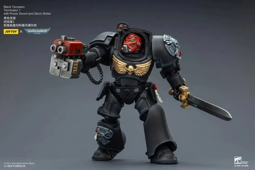 Warhammer 40k Joytoy Black Templars Terminator with power sword 1/18 figure UK