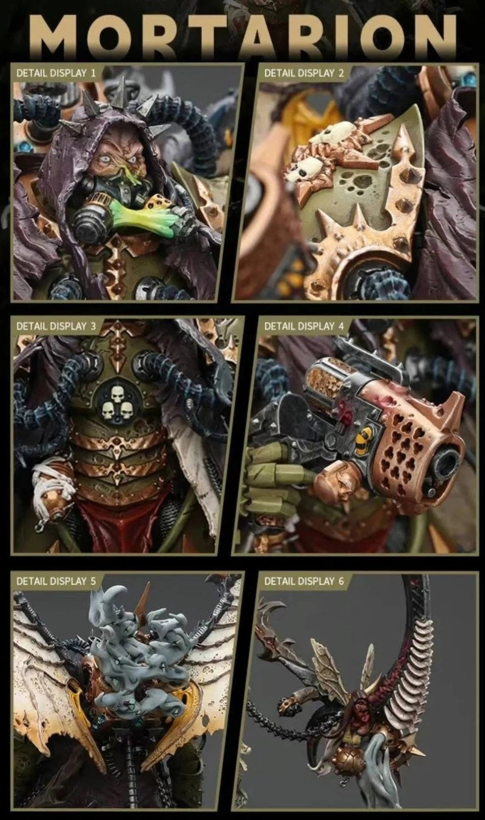 Warhammer 40k Joytoy Mortarion Daemon Primarch Death Guard Chaos 1 18 figure UK