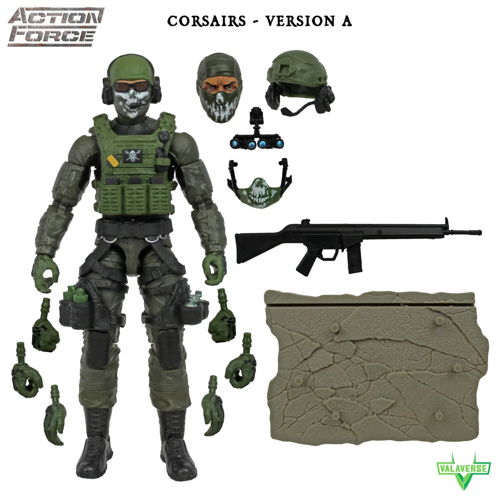 Valaverse Action Force The Black Corsairs (ver. A) GI Joe 1/12 Action Figure