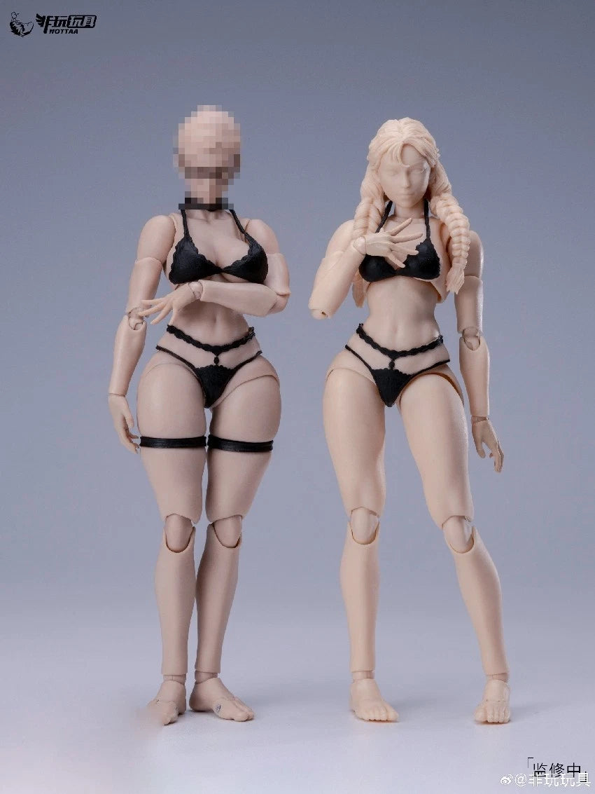 Nottaa Collection NT-04 Selina Female Body – 1/12 Scale (Yellow / One-Piece Neck)