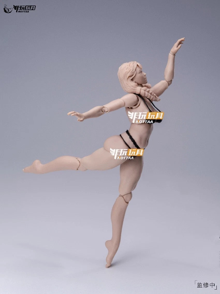 Nottaa Collection NT-04 Xiaofang Female Body 1/12 Scale Figure - Yellow Split Neck Special Version