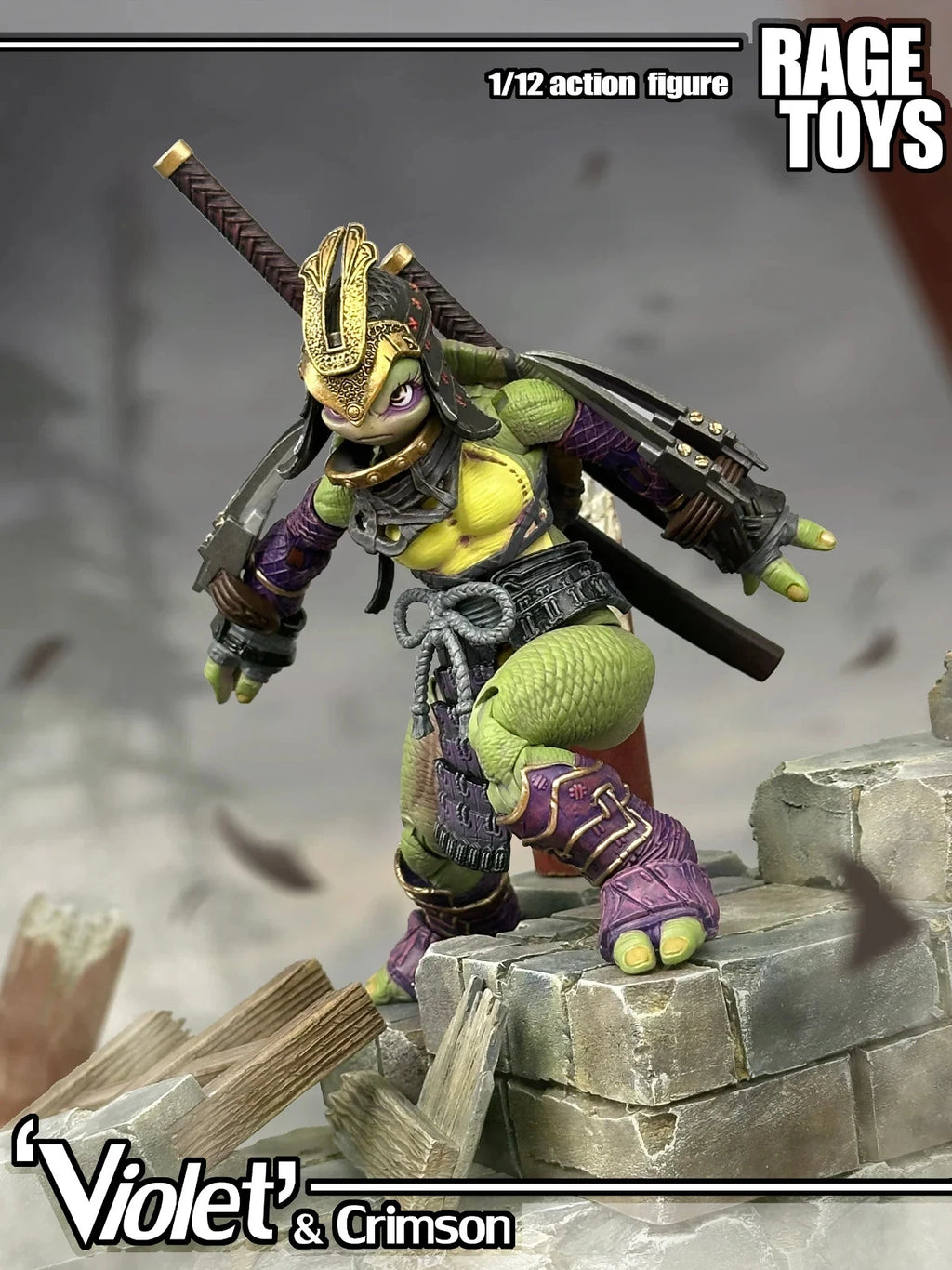 Rage Toys Samurai Force Turtle sisters Violet