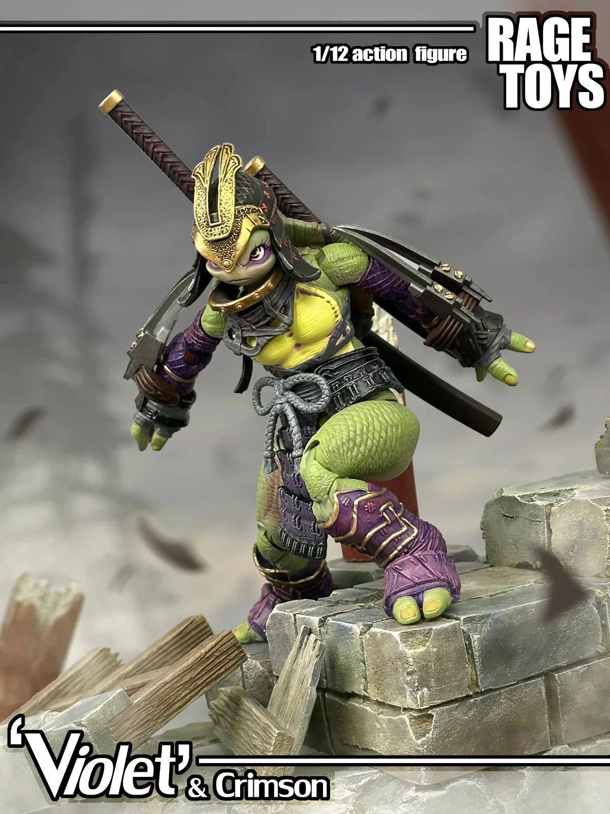 Rage Toys Samurai Force Turtle sisters Violet