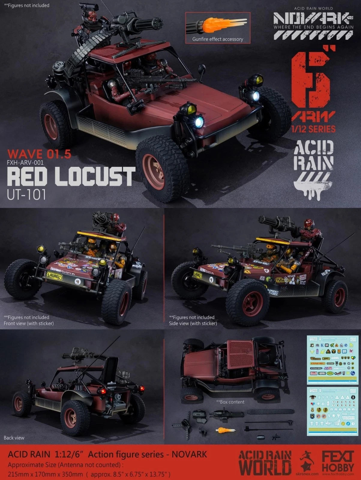 Acid Rain World: Novark FXH-AR-001 Red Locust 1/12 Scale Vehicle UK
