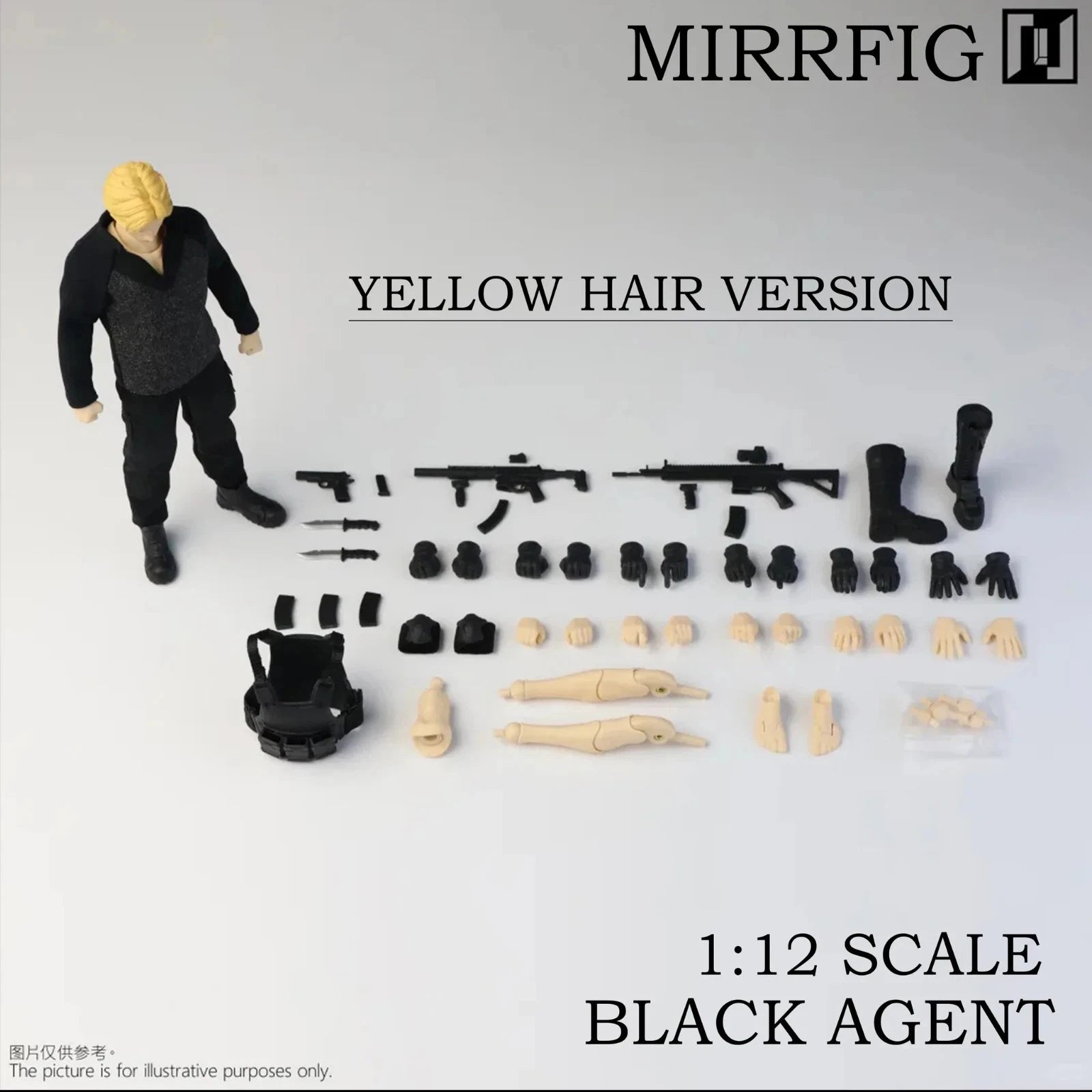 Mirrfig male soldier action body #2 1/12 scale action figure
