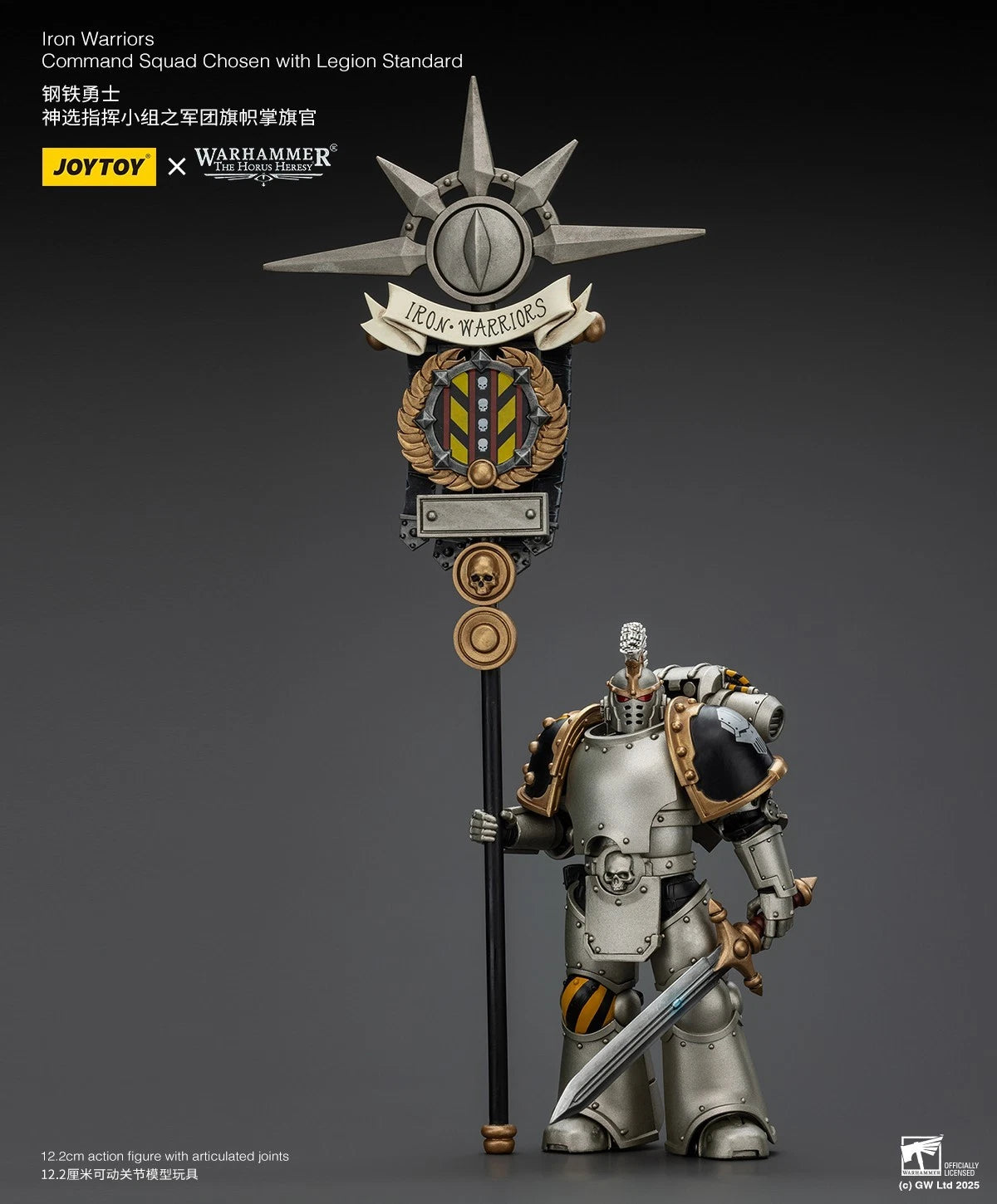 JoyToy Iron Warriors Command Squad Chosen Standard Bearer – Warhammer: The Horus Heresy 1/18 Scale Figure