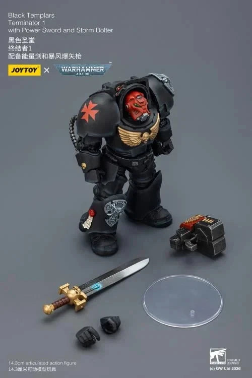Warhammer 40k Joytoy Black Templars Terminators X 3 1/18 action  figure UK