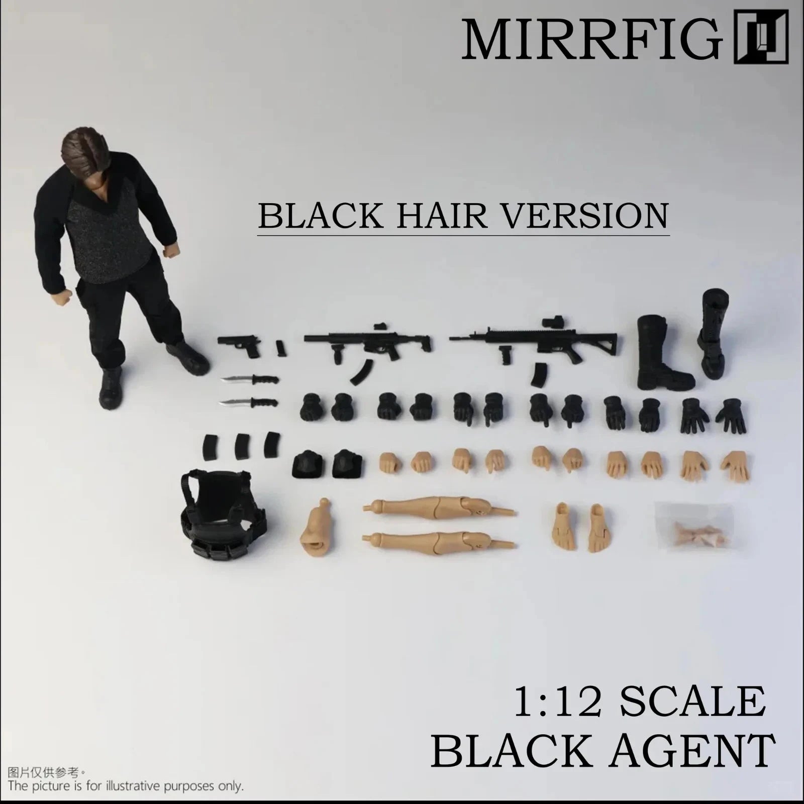 Mirrfig male soldier action body #1 1/12 scale action figure