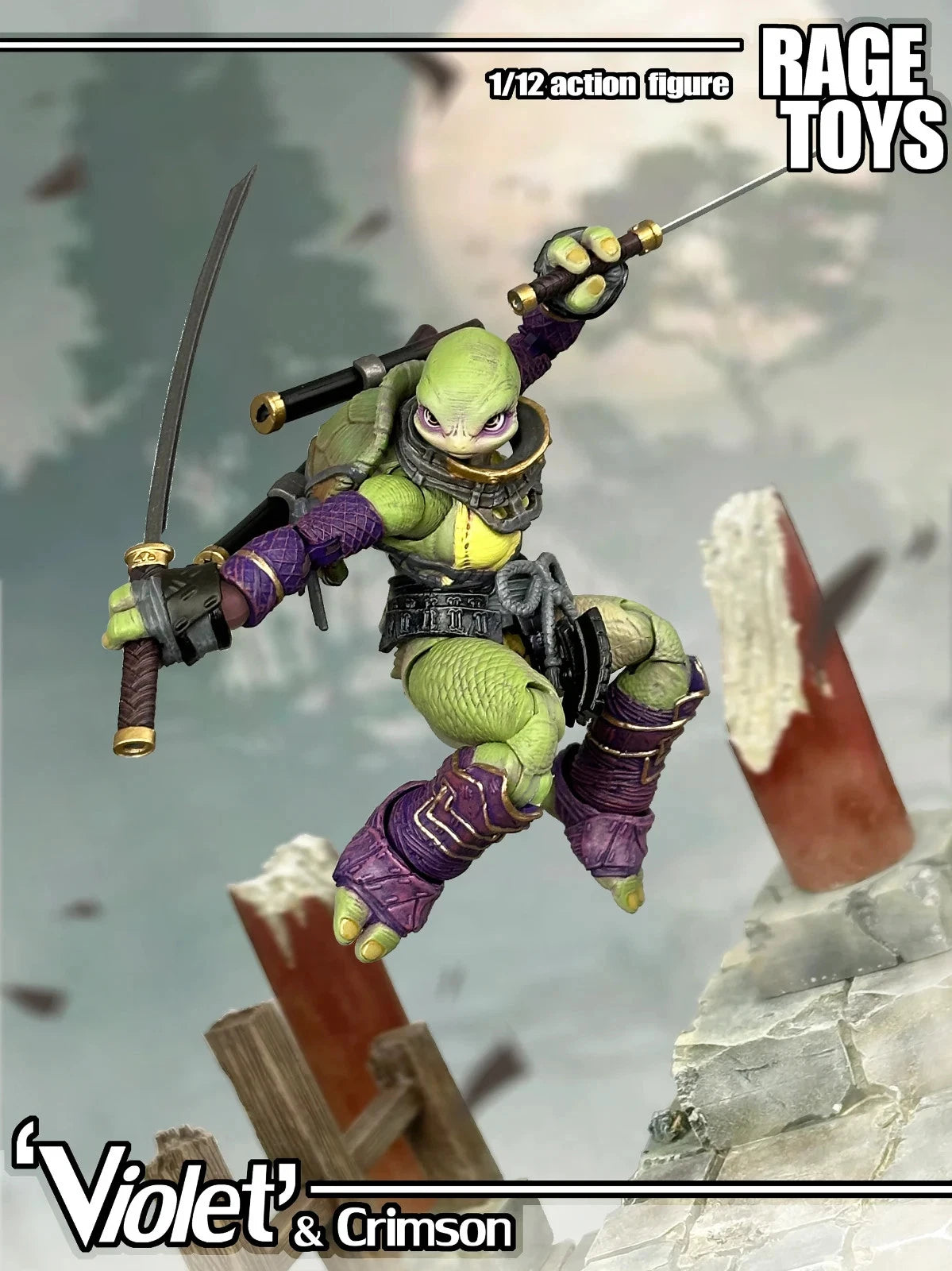 Rage Toys Samurai Force Turtle sisters Violet