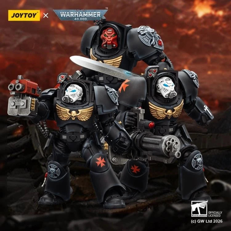 Warhammer 40k Joytoy Black Templars Terminators X 3 1/18 action  figure UK