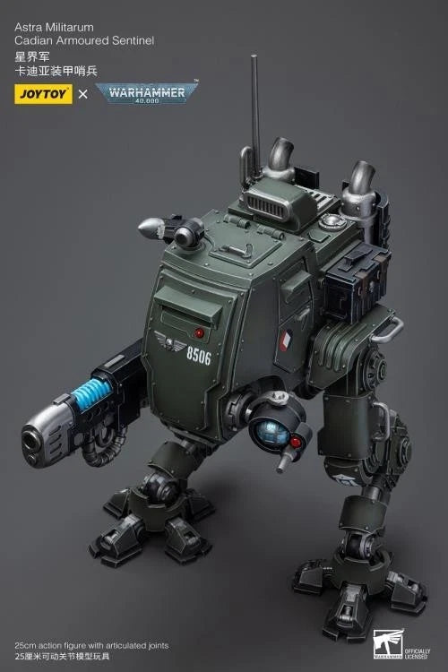 JoyToy Warhammer 40K Astra Militarum Cadian Armoured Sentinel 1/18 Scale Action Figure