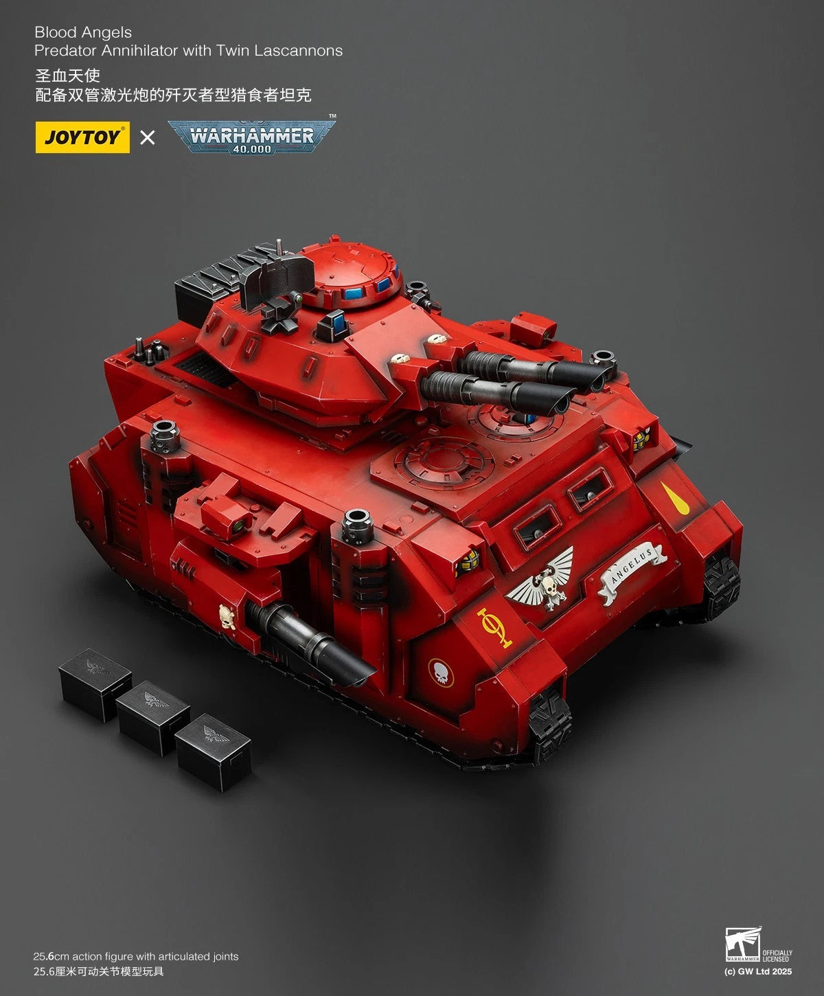 Warhammer 40K JoyToy Blood Angels Predator Annihilator with Twin Lascannons 1/18 Scale Vehicle
