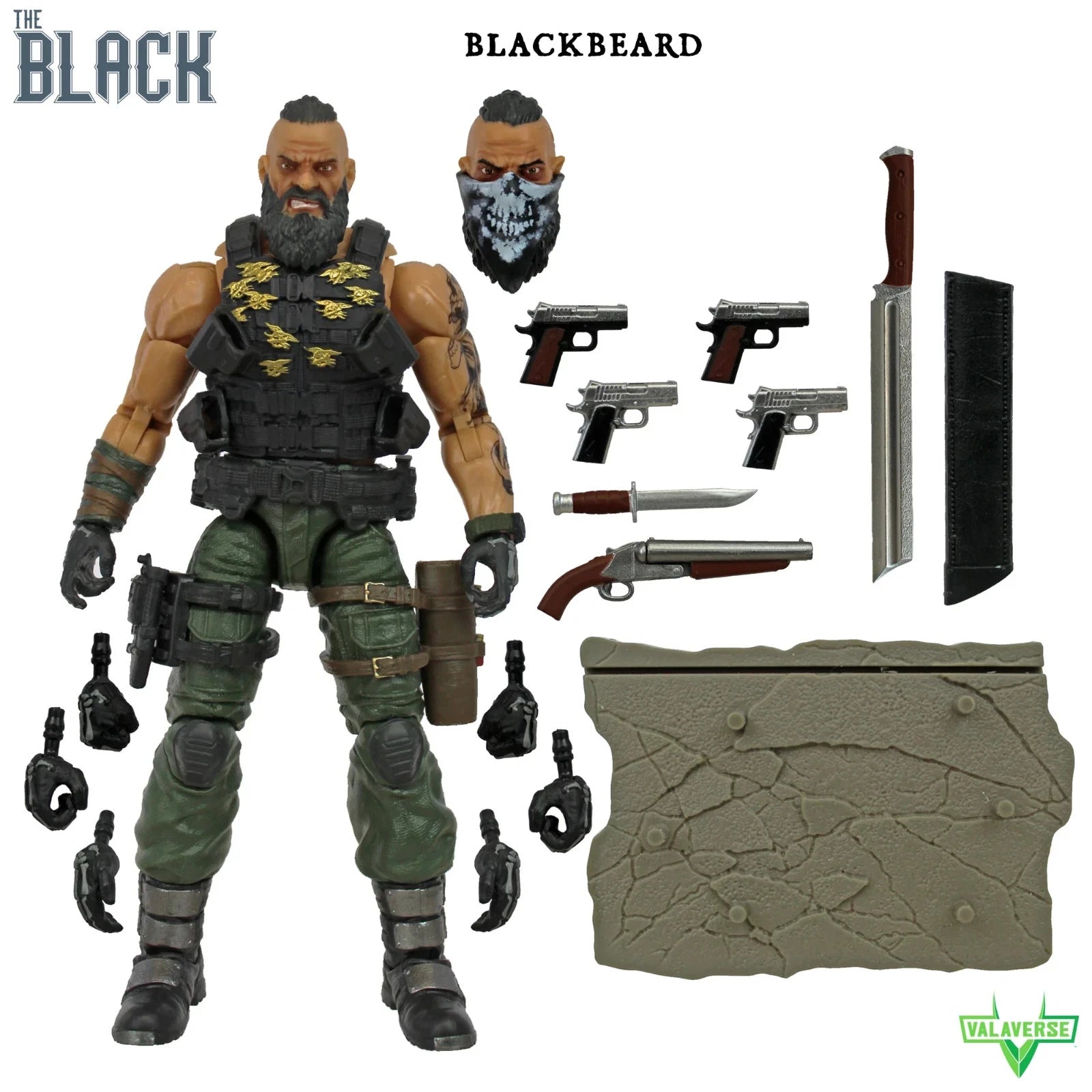 Valaverse Action Force The Black series Blackbeard GI Joe 1/12 Action Figure