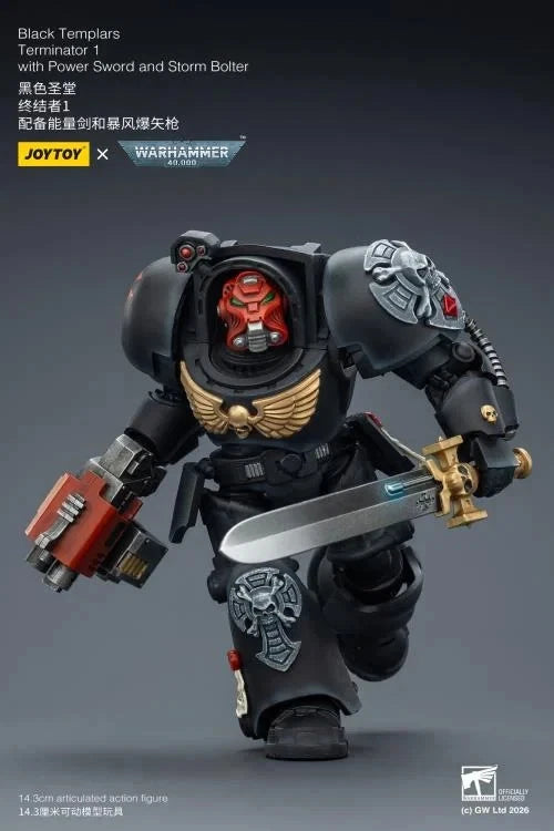 Warhammer 40k Joytoy Black Templars Terminator with power sword 1/18 figure UK