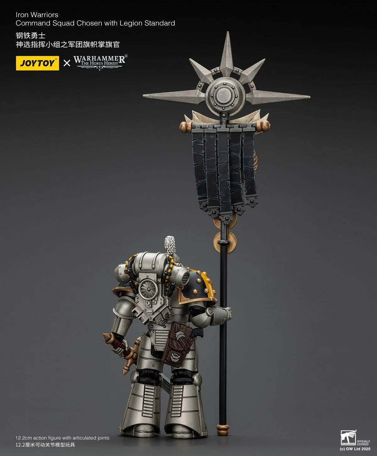 JoyToy Iron Warriors Command Squad Chosen Standard Bearer – Warhammer: The Horus Heresy 1/18 Scale Figure