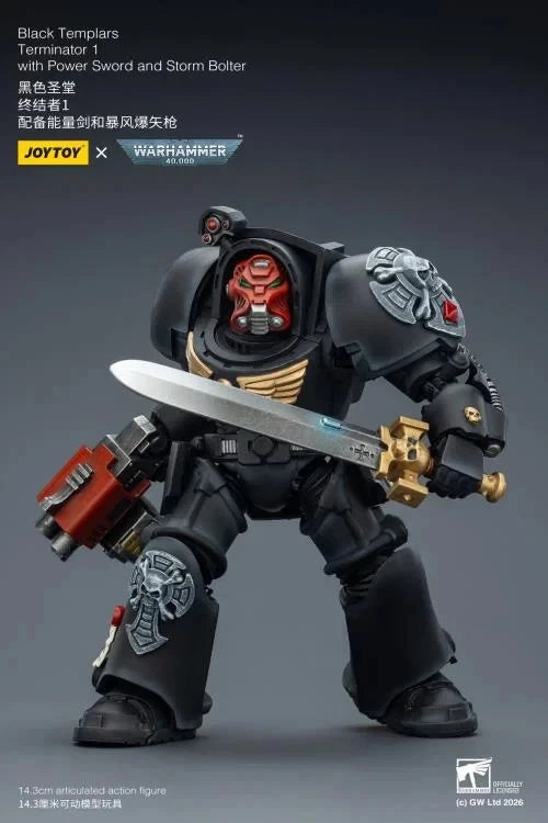 Warhammer 40k Joytoy Black Templars Terminator with power sword 1/18 figure UK