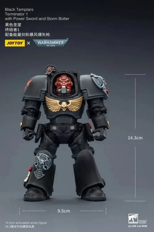 Warhammer 40k Joytoy Black Templars Terminator with power sword 1/18 figure UK