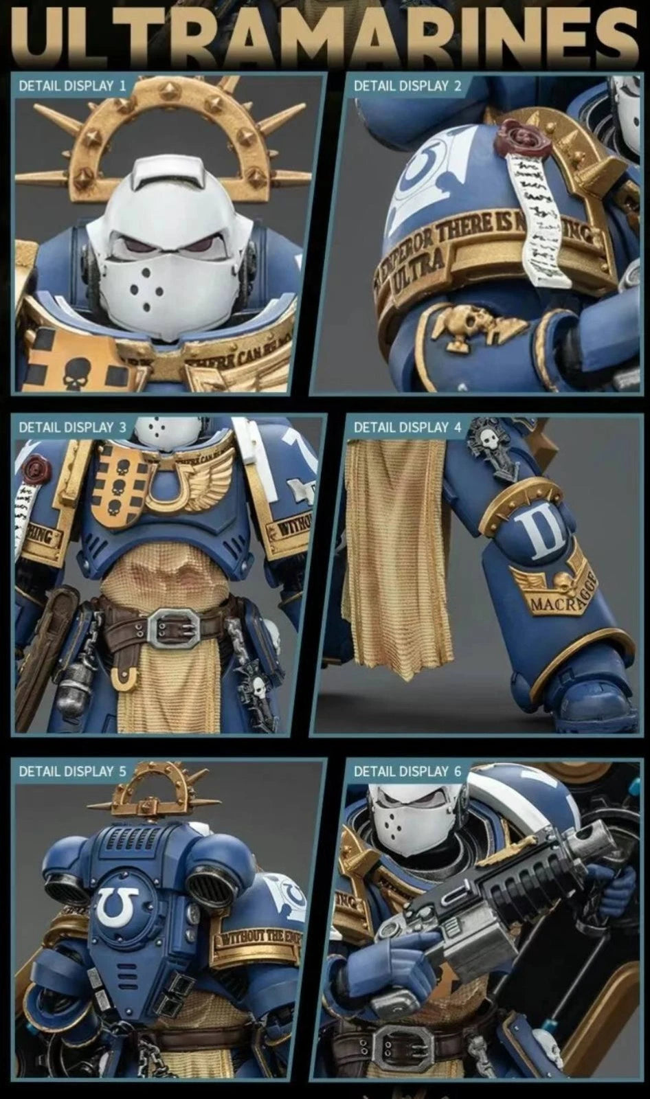 JoyToy Ultramarine Levantus – Warhammer 40,000: Secret Level 1/18 Scale Figure