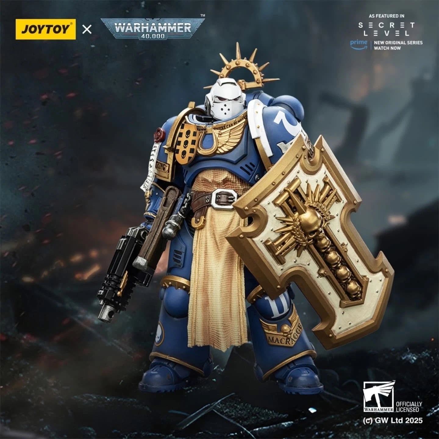JoyToy Ultramarine Levantus – Warhammer 40,000: Secret Level 1/18 Scale Figure