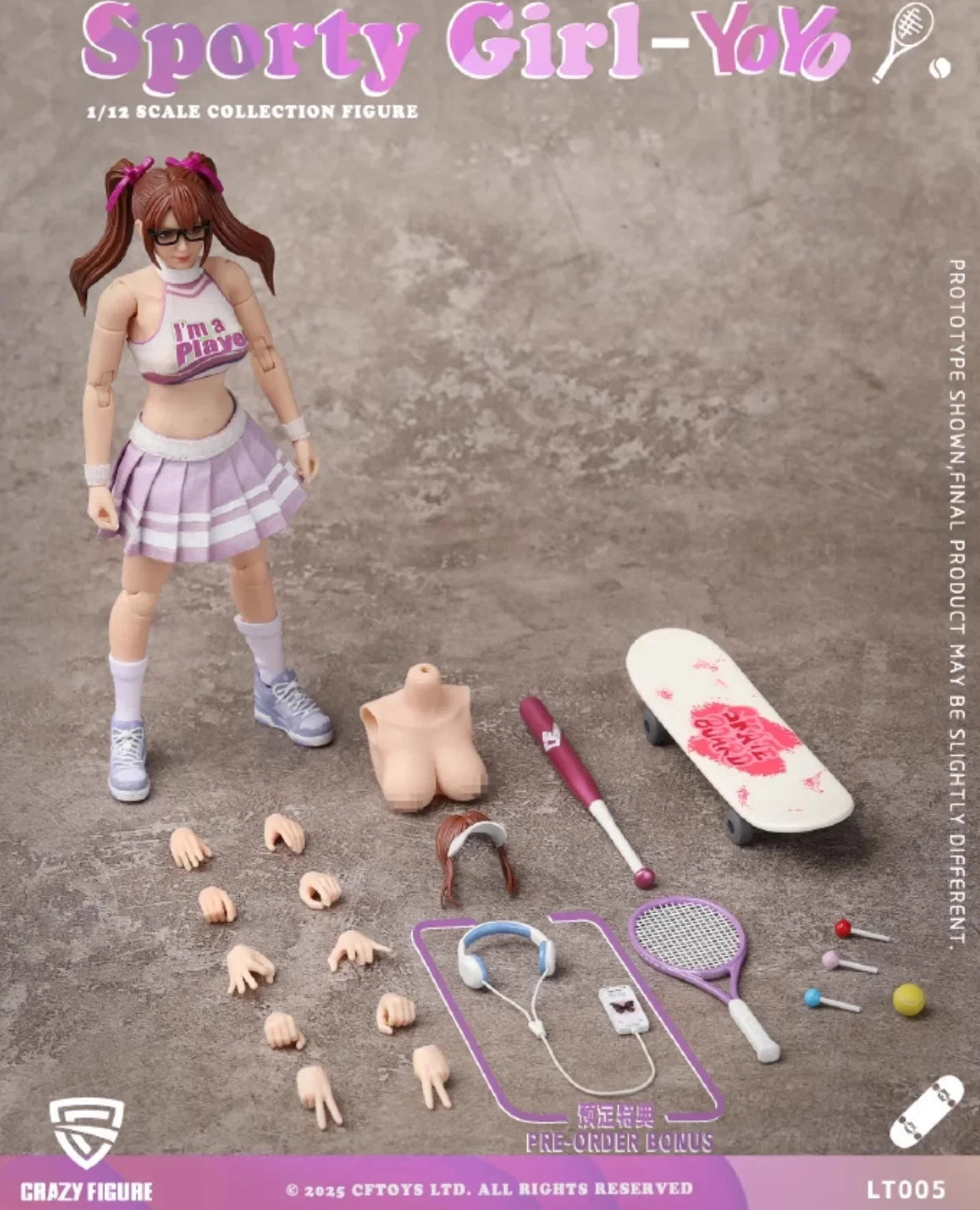 CFtoys Crazy Figure Sporty Girl Yoyo 1/12 Scale Action Figure UK