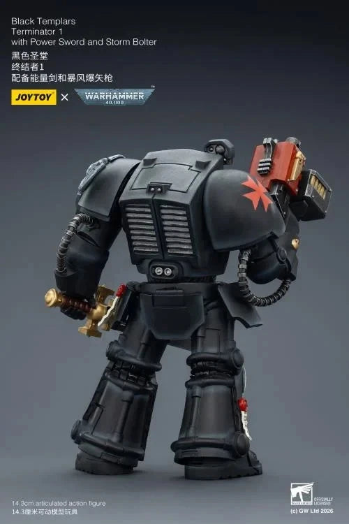 Warhammer 40k Joytoy Black Templars Terminator with power sword 1/18 figure UK