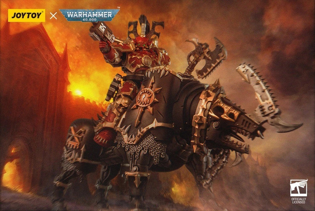 Warhammer 40K JoyToy World Eaters Lord Invocatus & Khorne Juggernaut 1/18 Scale Action Figure