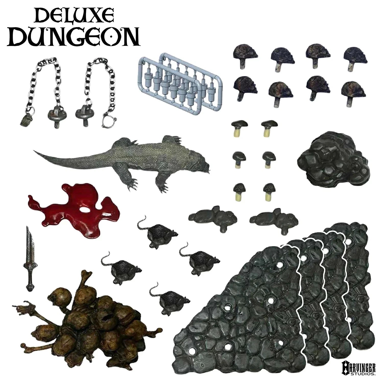Harvinger Studio Savage Crucible Deluxe Dungeon Diorama Set for 1/12 Scale Figures
