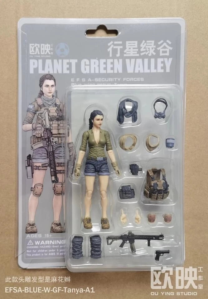 Planet Green Valley Ou Ying Studio EFSA Security Forces Tanya 1/18 Scale Action Figure